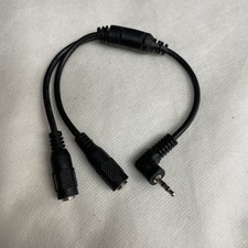 2.5mm 3 Conductor TRS Y-Split: 1 Male to 2 Female Stereo Adapter Cable Free Ship