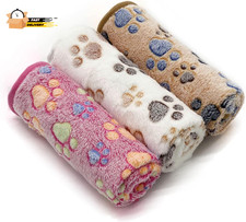 1 Pack 3 Puppy Dog Blankets Super Soft Warm Sleep Mat Fluffy Premium Fleece Pet
