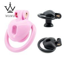 Resin Male Chastity Device Inverted Cage for Men Locking Belt with 4 Rings