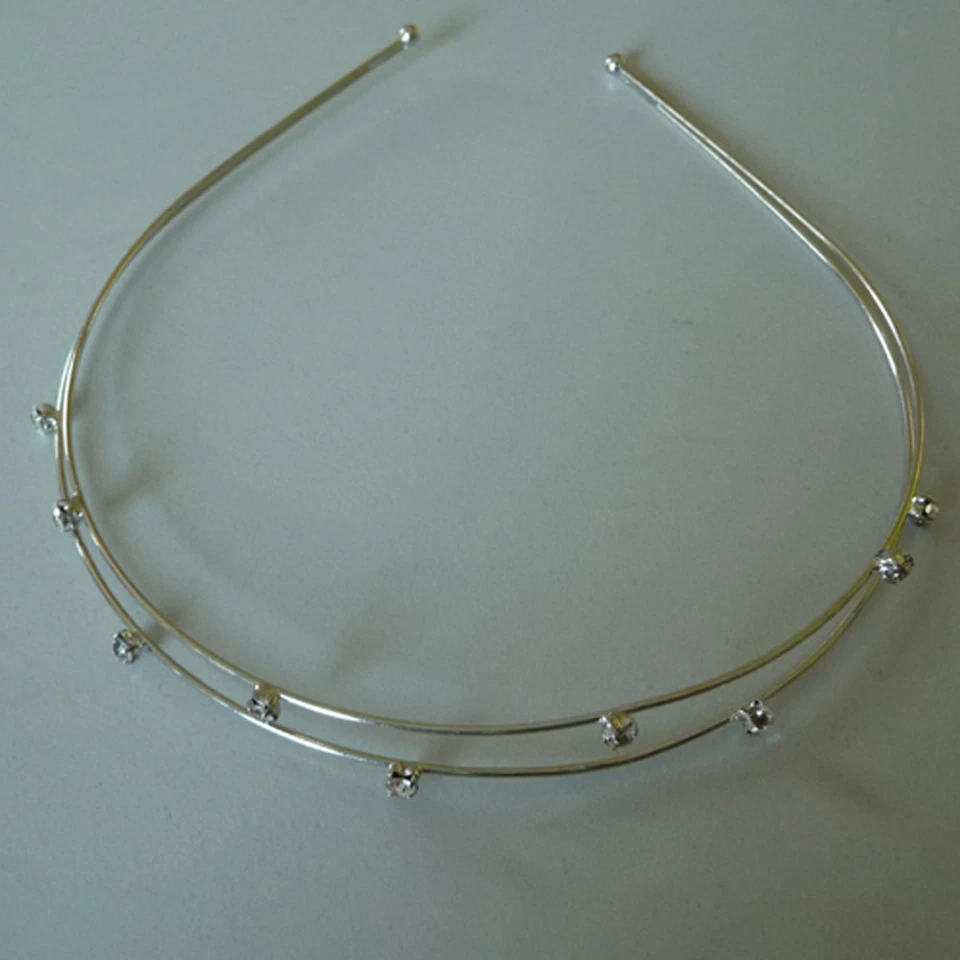 Blumenkind Cerchietto Accessori Per Capelli Matrimonio Diadema Tiara Strass - Immagine 3 di 4