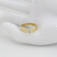 Moncara Solitärring Ring mit ca. 0,10ct W-si Brillant in 585/14K Gelbgold Gr. 54
