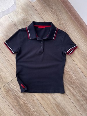 VTG Prada Red Tab Women's Size XS Navy Polo Shirt