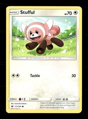 Stufful 111/149 SM Base Set NM/M Pokemon