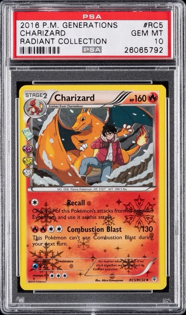 2016 POKEMON XY GENERATIONS RADIANT COLLECTION #RC5 CHARIZARD PSA 10