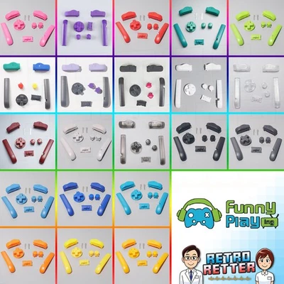 FunnyPlaying GBA Tasten Set - alle Farben - GameBoy Advance Buttons Knöpfe