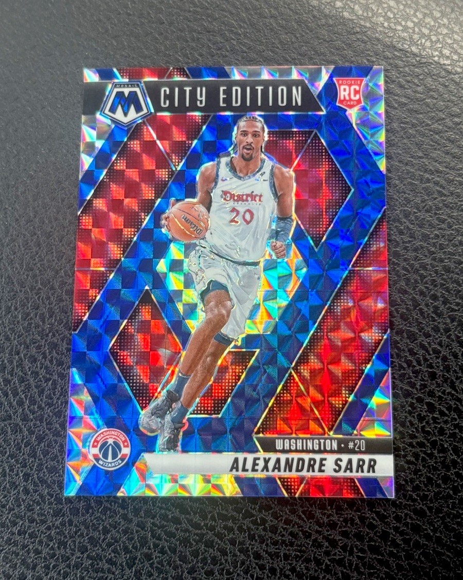 ALEXANDRE SARR 2024-25 MOSAIC CITY EDITION ROOKIE CHOICE BLUE RC /45