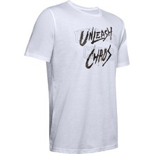 Under Armour 1351297 Men's UA "Unleash Chaos" Graphic T-shirt, White, Large