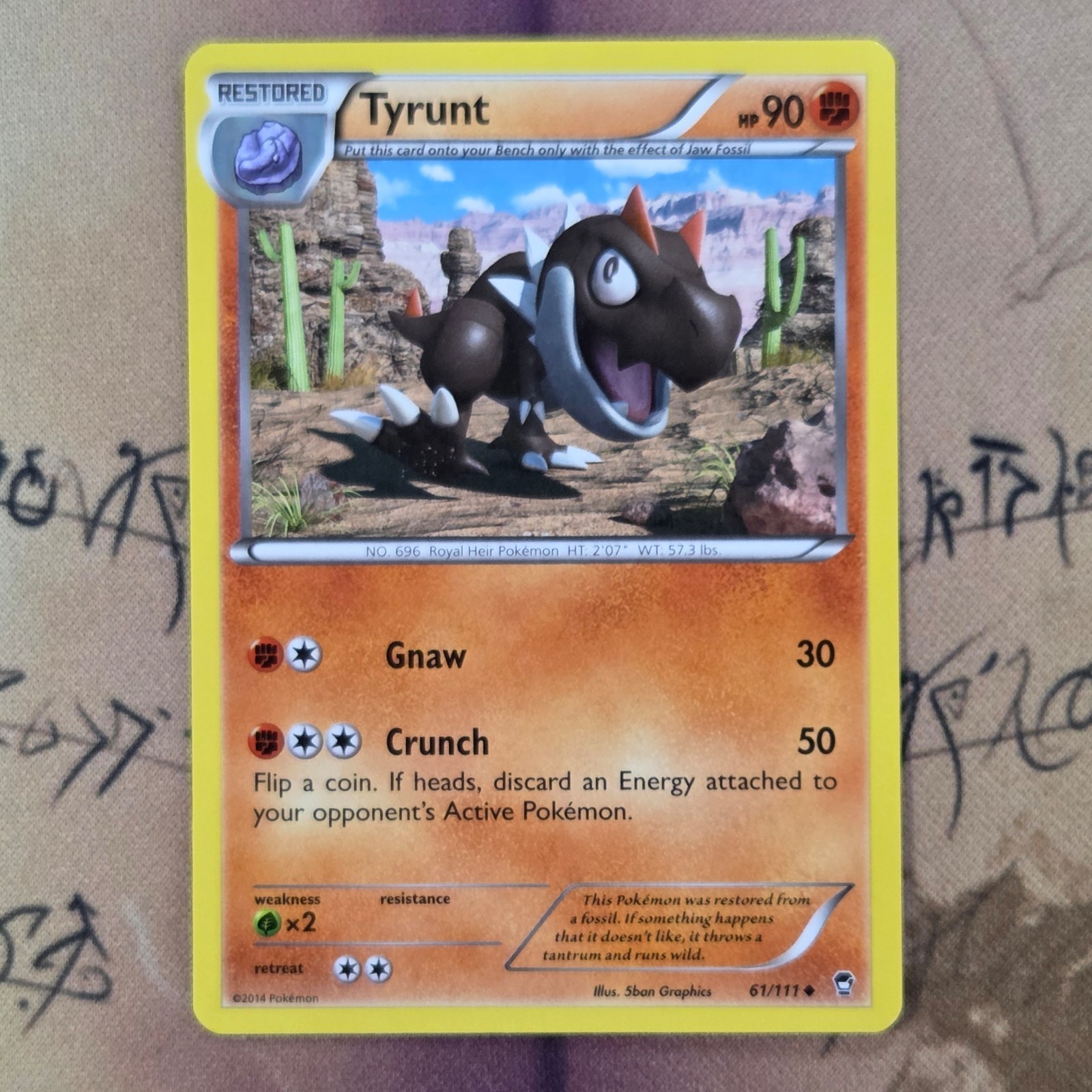 Tyrunt 61/111 XY Furious Fists Regular NM Pokemon Card English