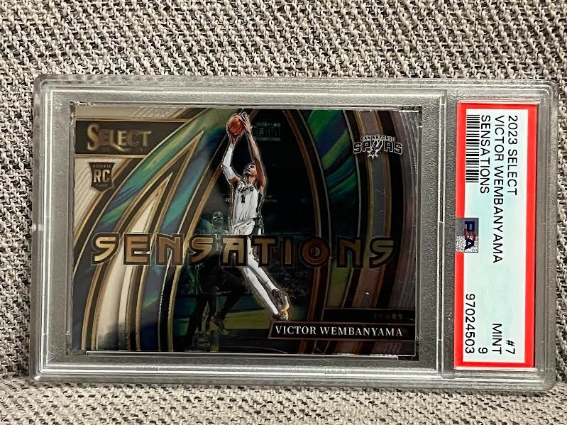 2023-24 Panini Select Basketball Victor Wembanyama Sensations RC PSA 9 Spurs