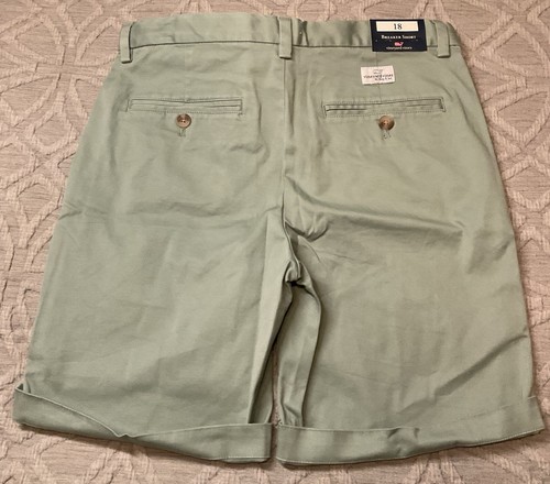 NWT Vineyard Vines Stretch Breaker Shorts Boys Sz 18 Light Sage $42 - Picture 2 of 4
