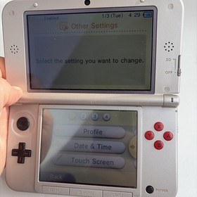 Nintendo 3DS XL Retro Silver Edition (NES Controller) w/ Charger US Model Tested