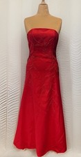 Faviana Red Strapless Ivy Sparkle Strapless Ball Gown Prom Dress Sz 5/6 Preowned