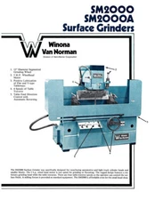 Winona Van Norman Model SM2000 Head & Block Surface Grinder Flier