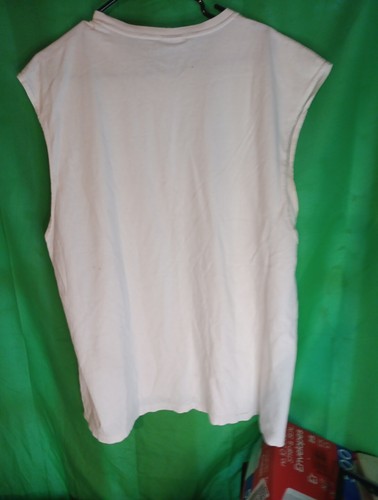 Gildan T-Shirt Men's 2XL White Vintage Sleeveless 100% Cotton USA TRIBAL EAGLE - Picture 5 of 5