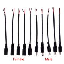 5.5x2.1mm Male Female DC Power Socket Jack Plug Wire Connector Cable 15cm Length