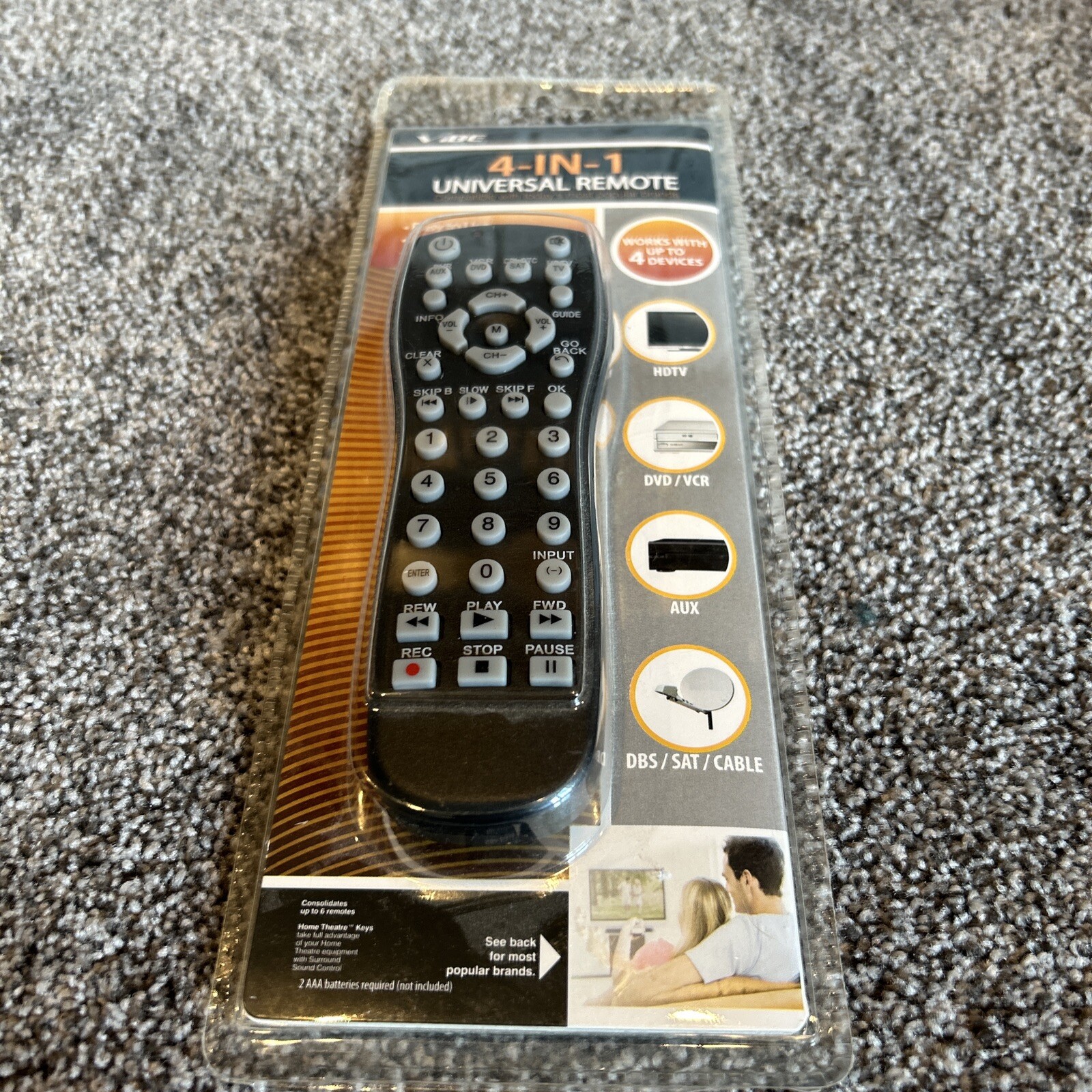 Universal Remote VIBE AXCESS VA-00887  Works Up To 4 Devices