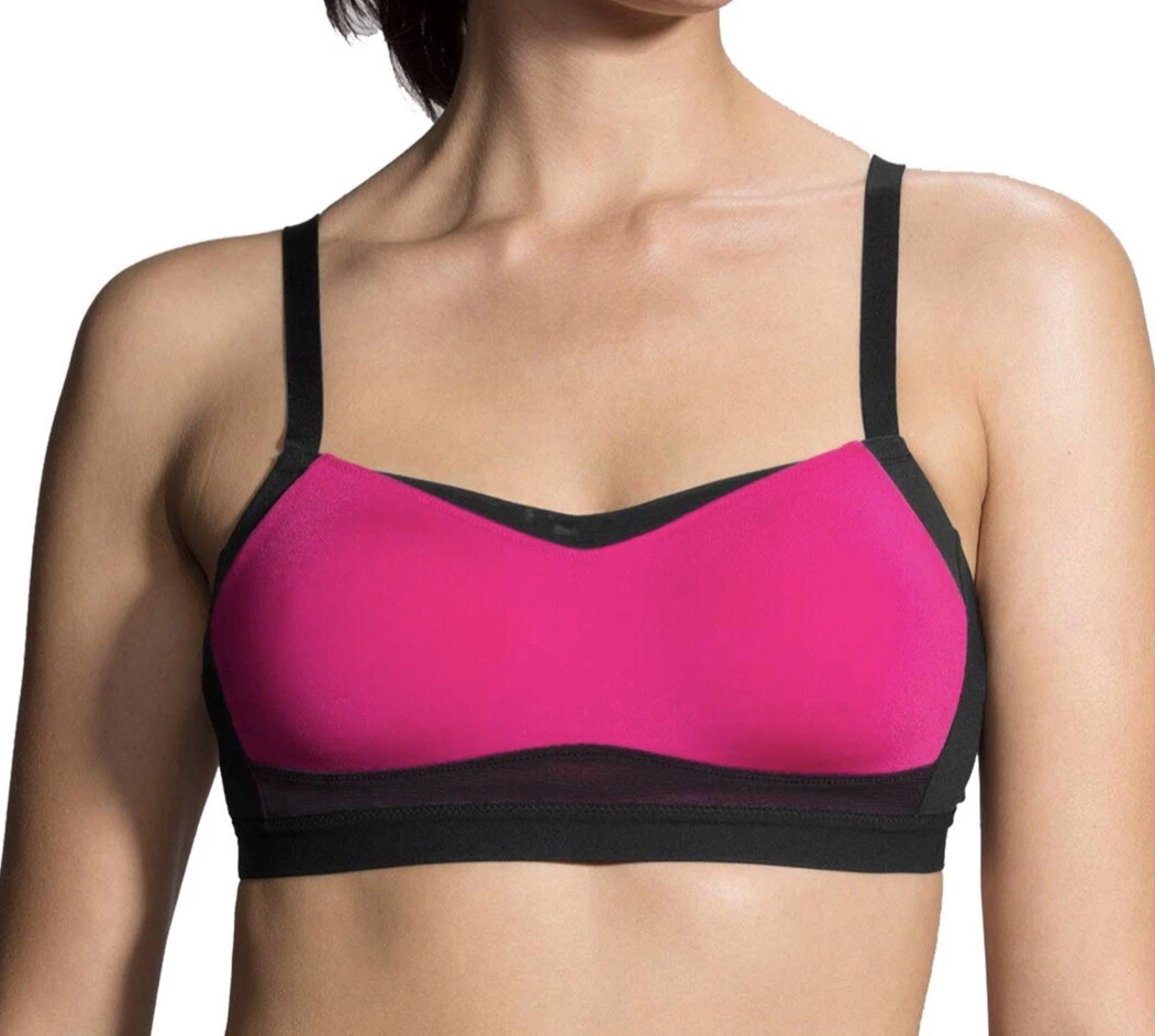 Moving Comfort Fineform Sports Bra 32 C D 34C Sportsbra Running Black Pink