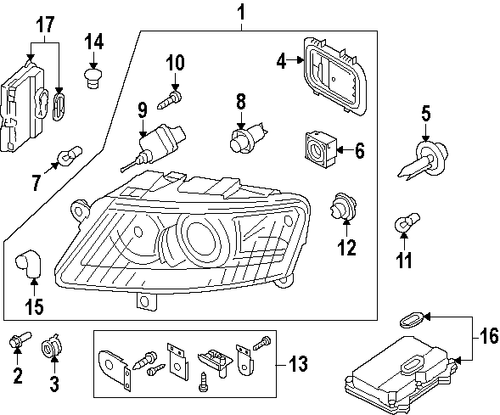 NEW GENUINE AUDI A6 S6 RS6 C6 2005-2011 N/S LEFT HEADLIGHT COVER CAP 4F0941159 - Picture 4 of 4