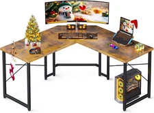 L Shaped Gaming Desk, Corner Desk Gaming Table for Home Office, Computer Desk St