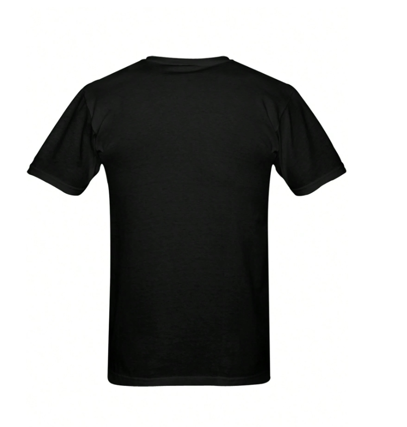 Black Vintage-Inspired Men's Graphic T-Shirt | 