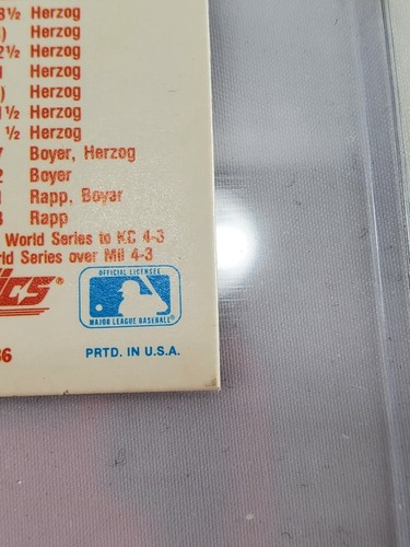 Sportflics Card St Louis Cardinals Team Standings 1986 Holographic #7 Rare - Picture 6 of 8