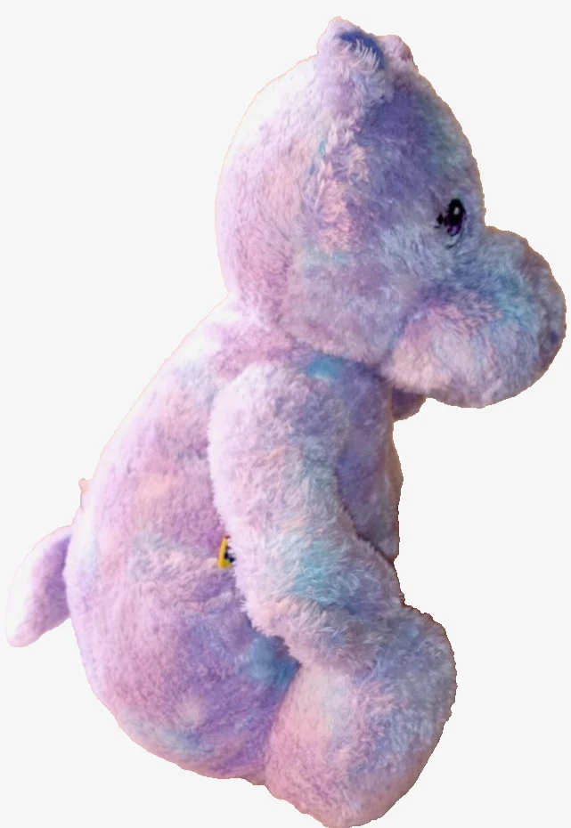 Build A Bear Purple Blue Tye Dye Plush Hippo 12" Stuffed Animal Hippopotamus - Image 2 of 4