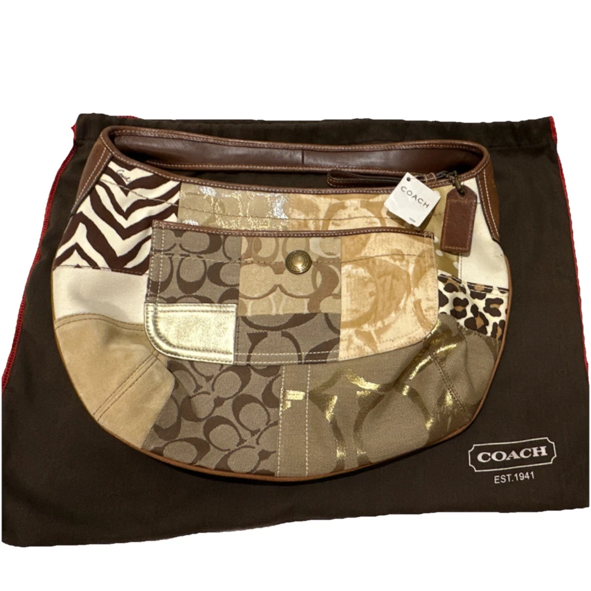 Coach Patchwork Snap Leather Exterior Bags & Handbags for Women