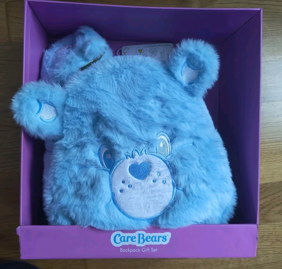 skinnydip x Care Bears Rucksack Geschenk Set Plüsch Tasche Beutel UK Glücksbär