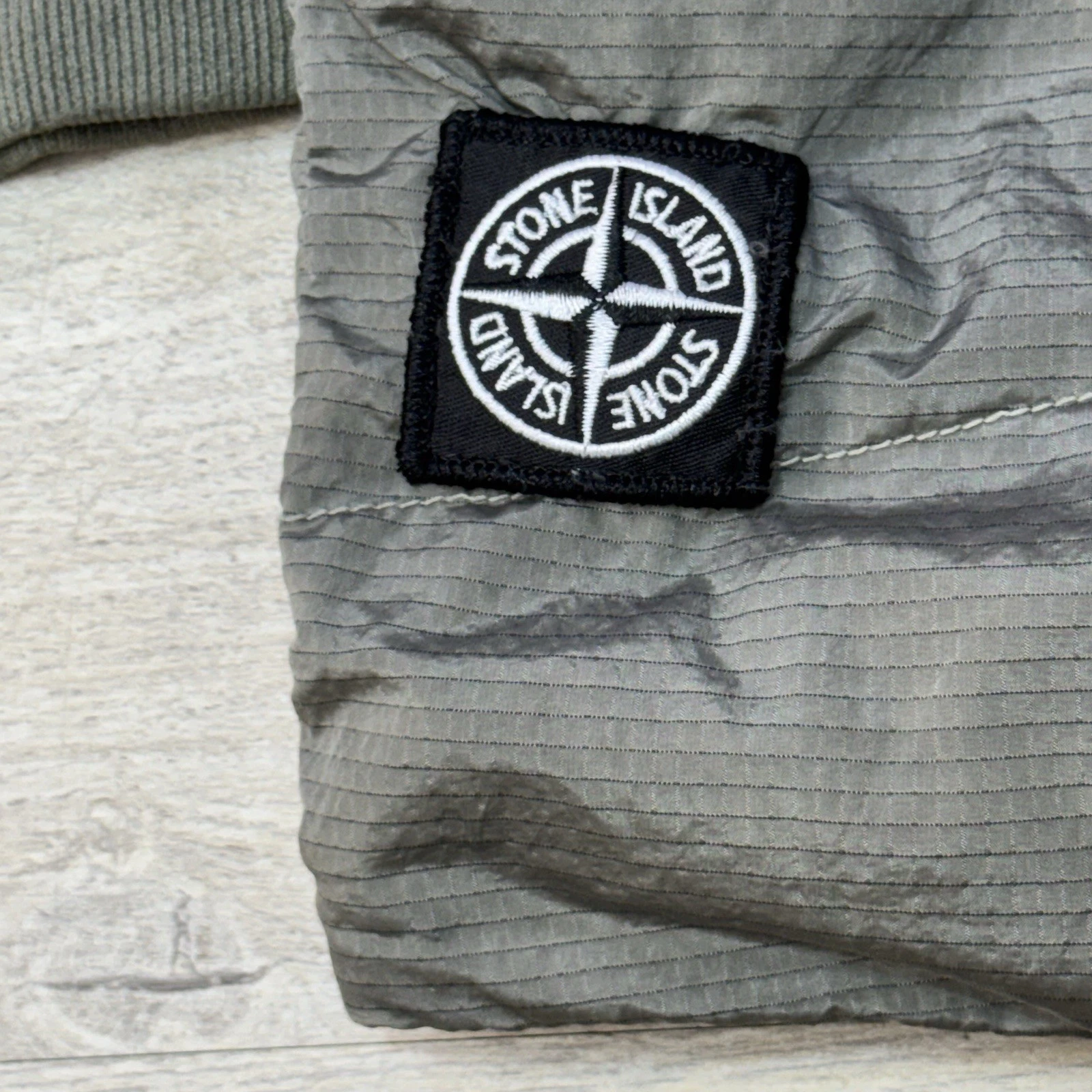 Stone Island Nylon Metal Watro Rip stop Down TC Green Graysh Sz M Jacket READ - product detail image 11