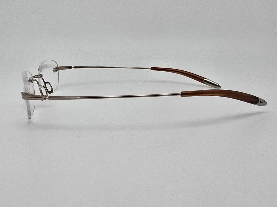 Nike con Flexon 4071 718 Gunmetal Cristal Marrón Montura Anteojos Sin Montura 47mm Foto 4 de 4