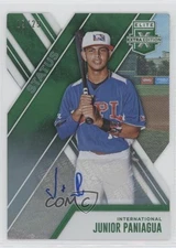 2017 Panini Elite Extra Edition Status Emerald Die-Cut /25 Junior Paniagua Auto