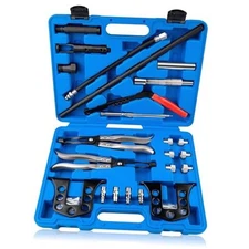 Valve Spring Compressor and Valve Guide Removal Tool Set - Universal OHV/OHC 