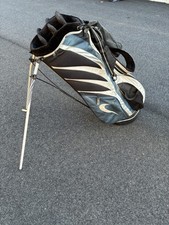 Nike Golf Stand Bag Revolving Dual Strap System 6 Dividers Cover Black Blue