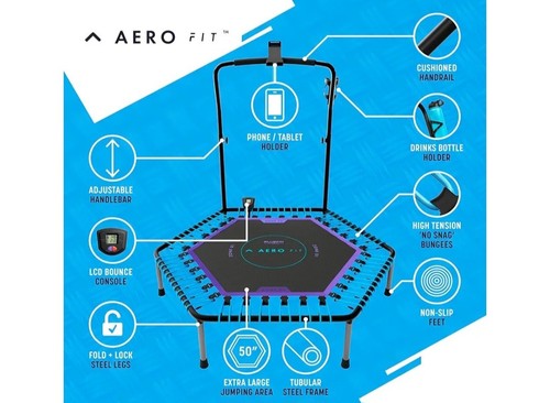 Bluefin Aero Fit 50" Fitness Premium Gadget Loaded Indoor Outdoor Trampoline - Picture 3 of 7