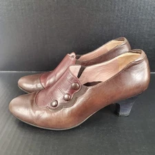 BeautiFeel Retro Brown & Burgundy Leather Cushioned Comfort Heels EU 38, US 7.5