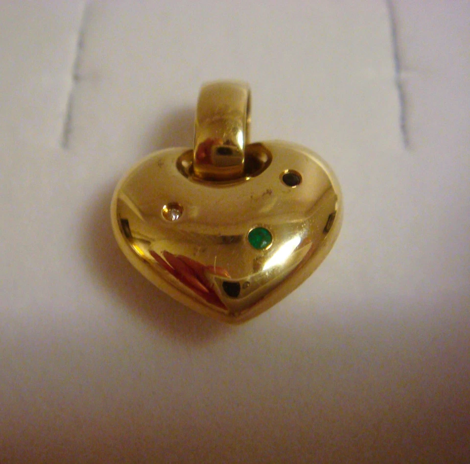 Herz Anhänger Gelbgold Gold 585 - Bild 3 von 4