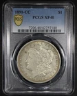 1891-CC Morgan Silver Dollar - $1 PCGS XF40 - PCGS Gold Shield