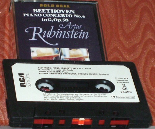 Beethoven Rubinstein Munch Piano Concerto No. 4 CASSETTE ALBUM Boston S O - Picture 5 of 10
