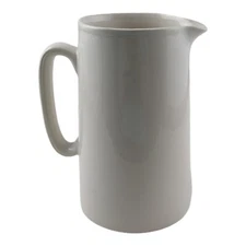 Vtg Lord Nelson Pottery England 7-77 White Ceramic Pitcher 6 5/8" x 4 1/8" Farm