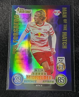 MATCH ATTAX EXTRA 2021 - 22 EMIL FORSBERG MAN OF THE MATCH C239