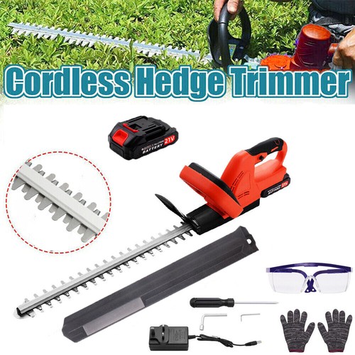 2 Batteries Cordless Hedge Trimmer 24V Fast Charger Battery Electric& Charger US - Picture 2 of 18