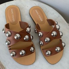 NWT Marc Fisher Women's Bryte Flat Brown Sandals size 5.5