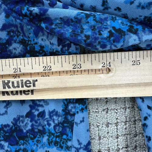 Biesen Minikleid Damen XL Blau Designer Blumen Langarm Rüschensaum Neu mit Etikett - Bild 6 von 13