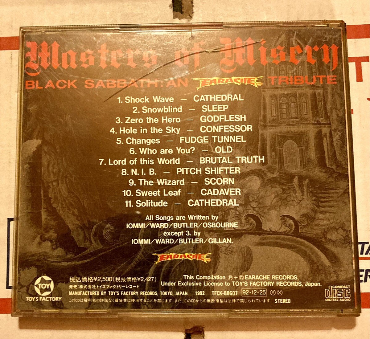 MASTERS OF MISERY-BLACK SABBATH:AN EARACHE TRIBUTE CD