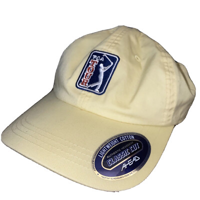 AHEAD PGA Tour Golf Baseball Cap Yellow Adjustable Hat