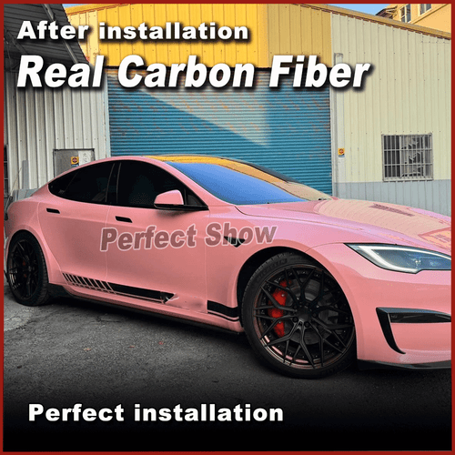 Carbon Seitenschweller Side Skirts Spoiler Ansätze Für Tesla Model S 2021-2023 - Picture 3 of 13