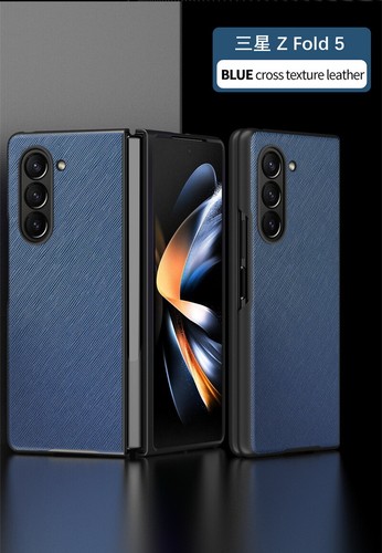 For Samsung Galaxy Z Fold 5 Shockproof Luxury PU Leather+Hardness PC Phone Case - Picture 14 of 19