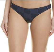 Onia Women's 182957 Lily Bikini Bottoms Blue Shadow Mesh Palms Swimwear Size S