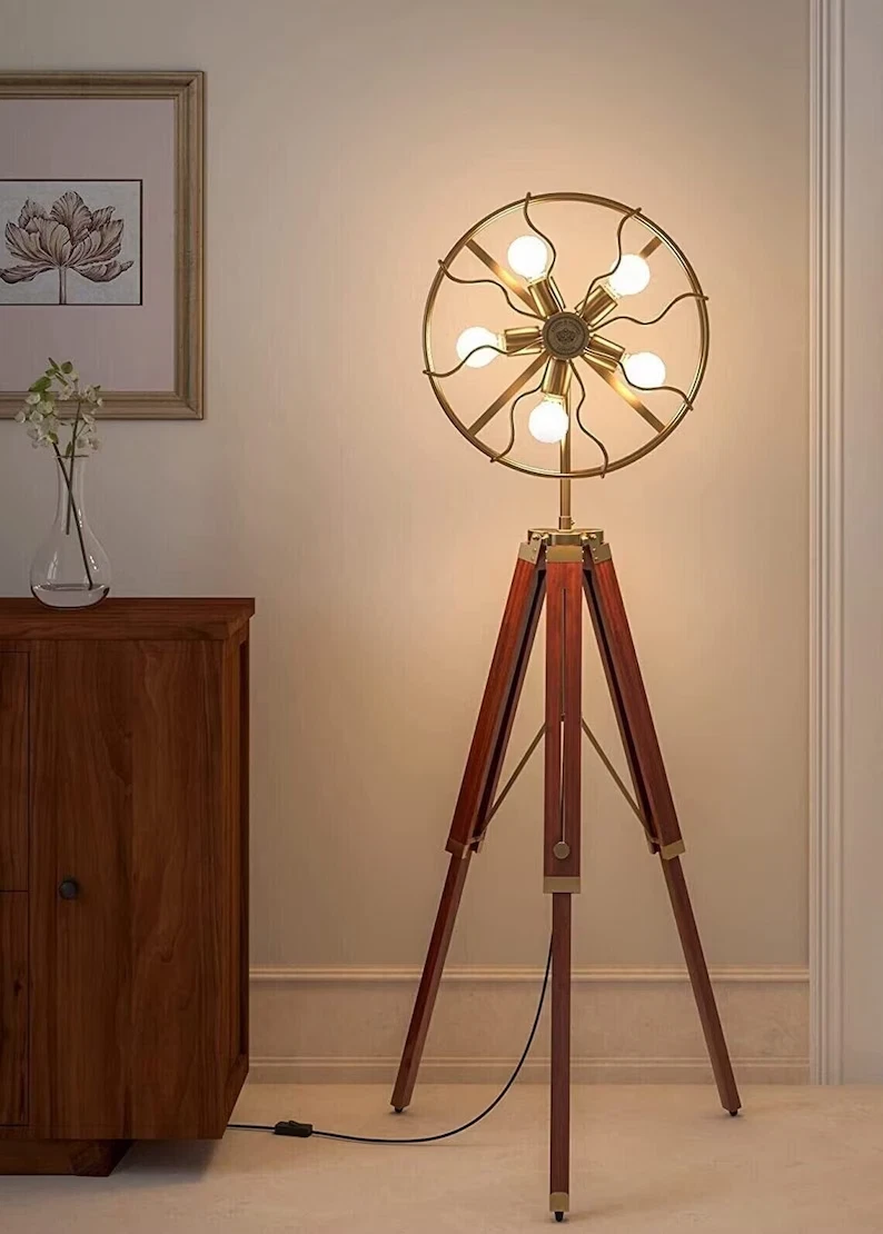 Tripod Floor Lamps Corner Lamp Modern Christmas Light Home Office