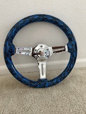 350mm Deep Dish Steering Wheel - Fit 6 Hole Hub Like Vertex Nardi Nrg Grip